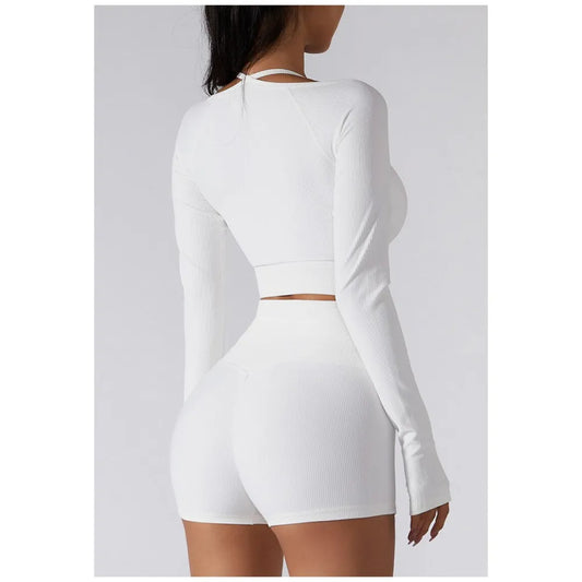 HAZAFIT FLOW Crop Top - Pearl