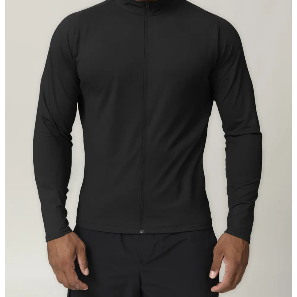 HAZAFIT RAPID Full Zip Long Sleeve T - Shirt - Black
