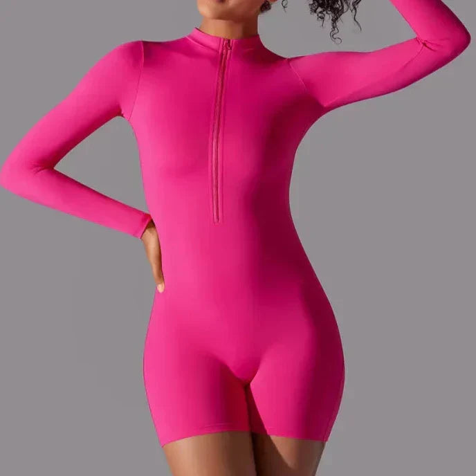 HAZAFIT CONTOUR Unitard - Hot Pink