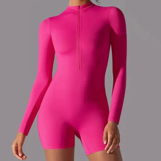 HAZAFIT CONTOUR Unitard - Hot Pink