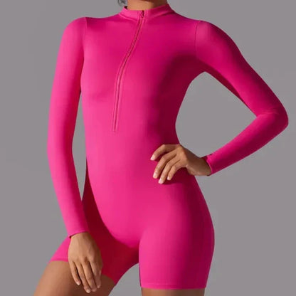 HAZAFIT CONTOUR Unitard - Hot Pink