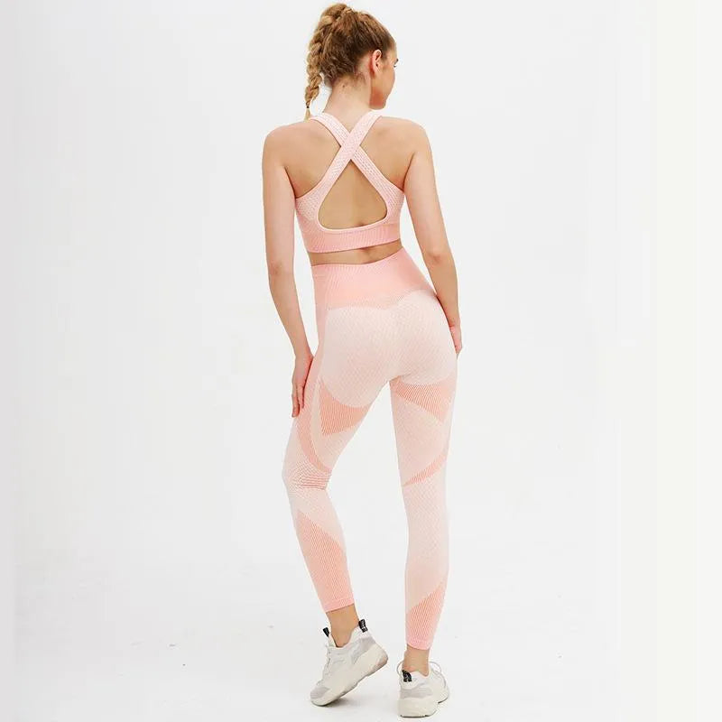 HAZAFIT FLEX Sports Crop - Peaches and Cream