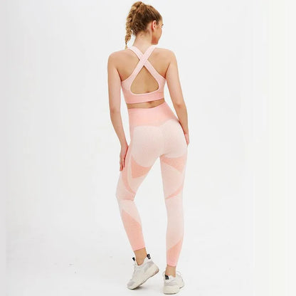 HAZAFIT FLEX Sports Crop - Peaches and Cream
