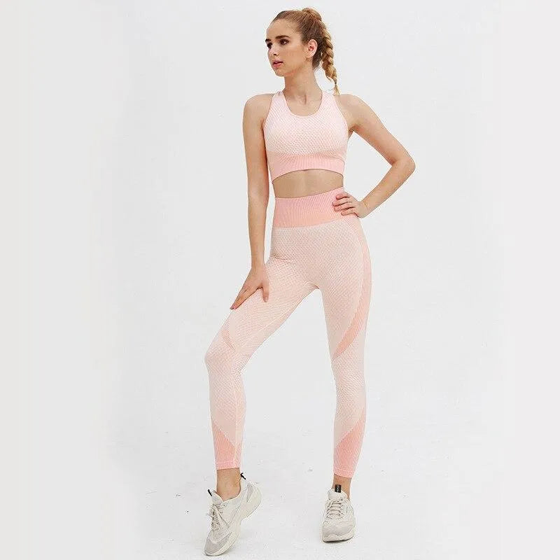 HAZAFIT FLEX Sports Crop - Peaches and Cream