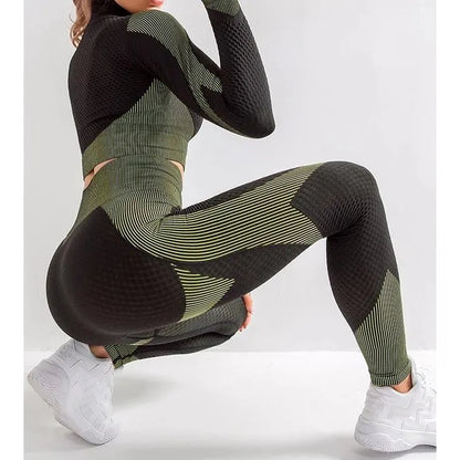 HAZAFIT FLEX Zip Crop - Lime/Black