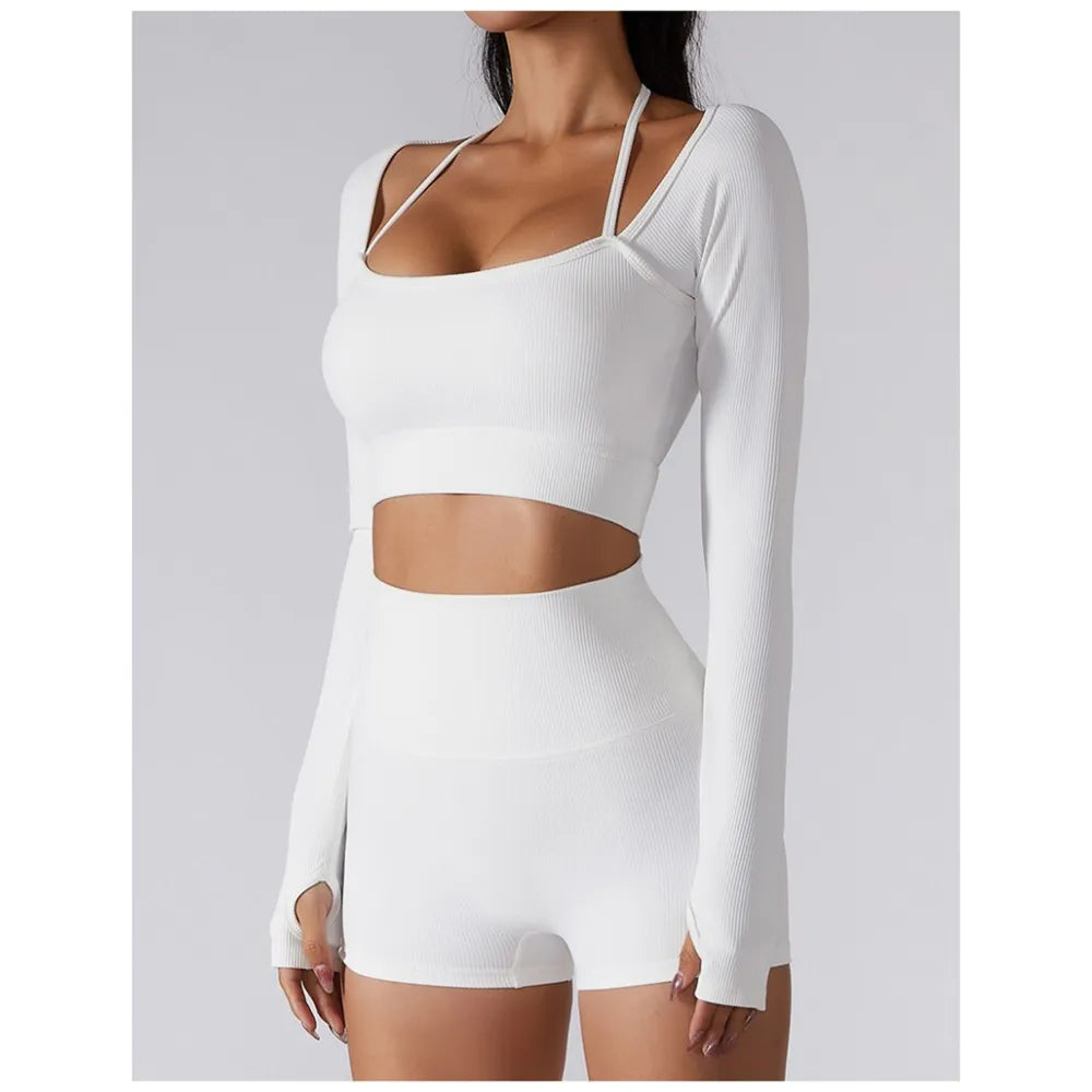 HAZAFIT FLOW Crop Top - Pearl