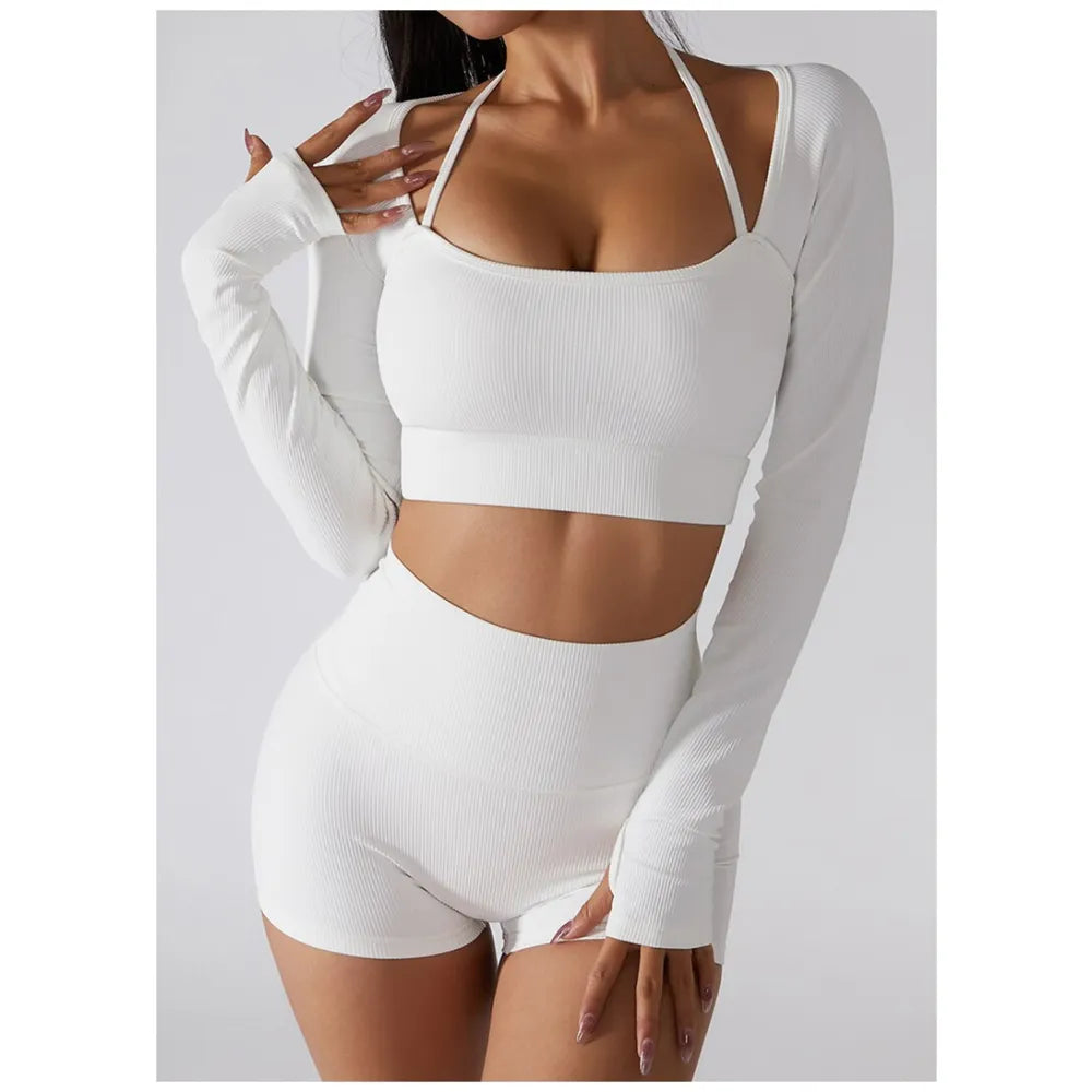 HAZAFIT FLOW Crop Top - Pearl