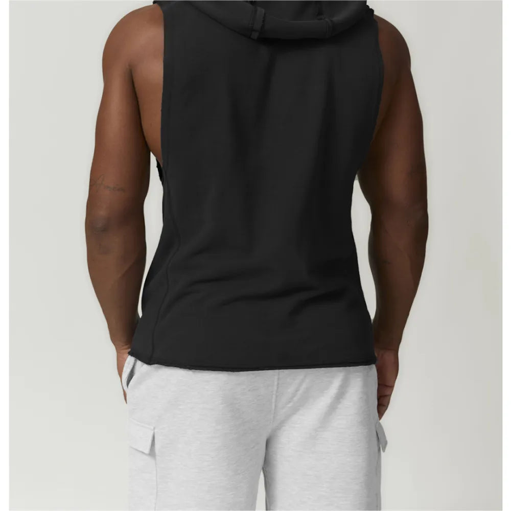 HAZAFIT RAPID Drop Arm Hooded Tank - Black