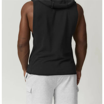 HAZAFIT RAPID Drop Arm Hooded Tank - Black