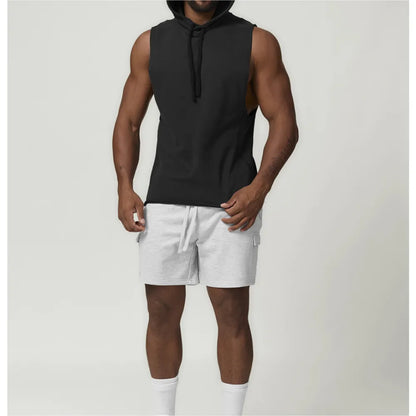HAZAFIT RAPID Drop Arm Hooded Tank - Black