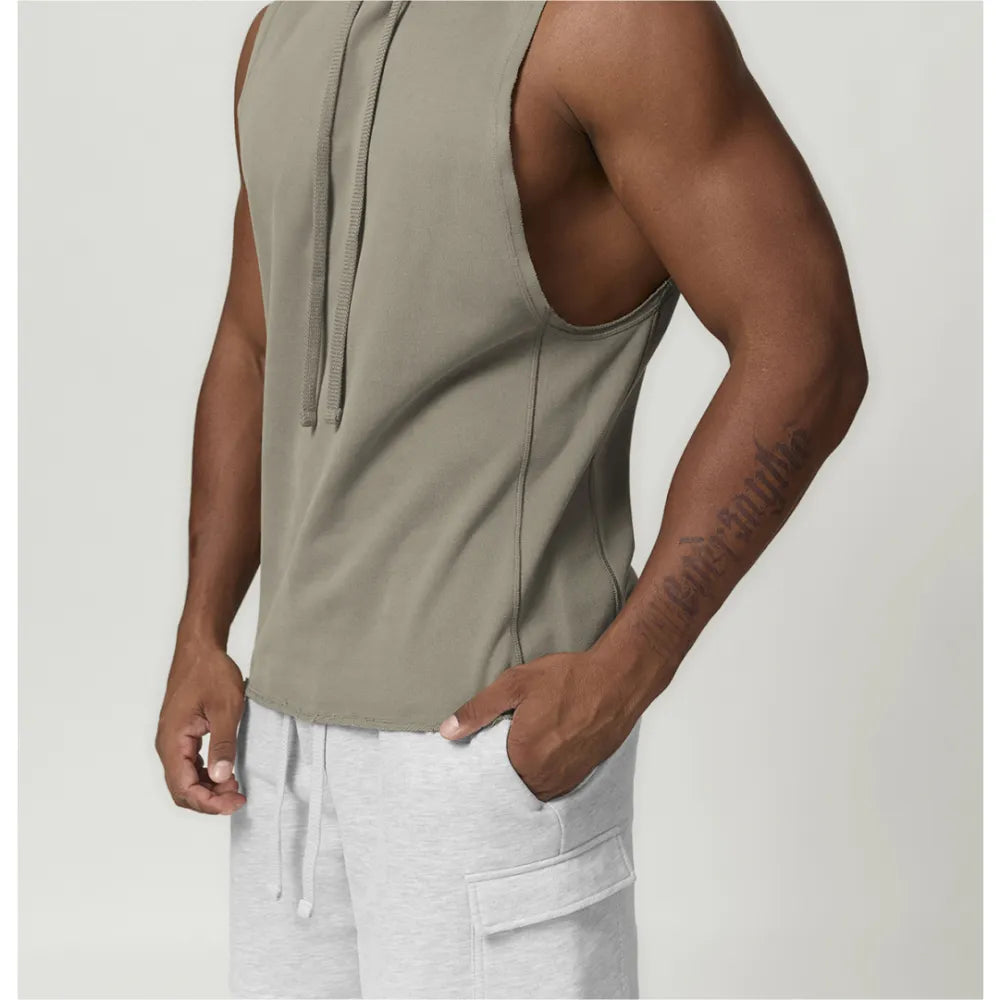 HAZAFIT RAPID Drop Arm Hooded Tank - Olive