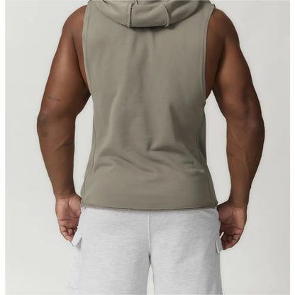 HAZAFIT RAPID Drop Arm Hooded Tank - Olive