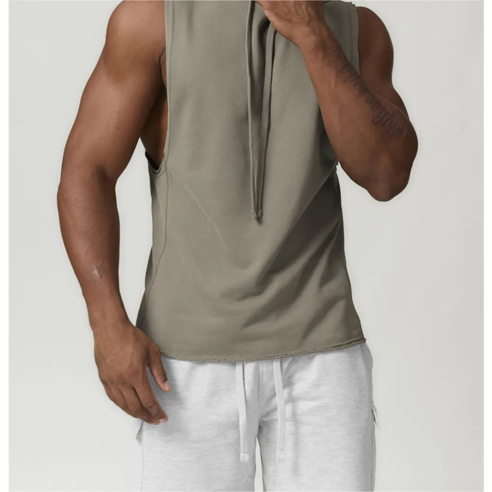 HAZAFIT RAPID Drop Arm Hooded Tank - Olive
