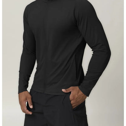 HAZAFIT RAPID Full Zip Long Sleeve T - Shirt - Black