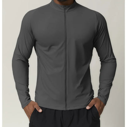 HAZAFIT RAPID Full Zip Long Sleeve T - Shirt - Grey