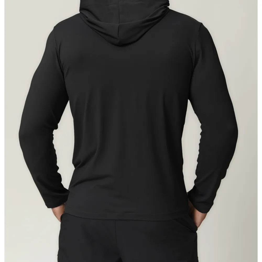 HAZAFIT RAPID Hooded Long Sleeve T - Shirt - Black