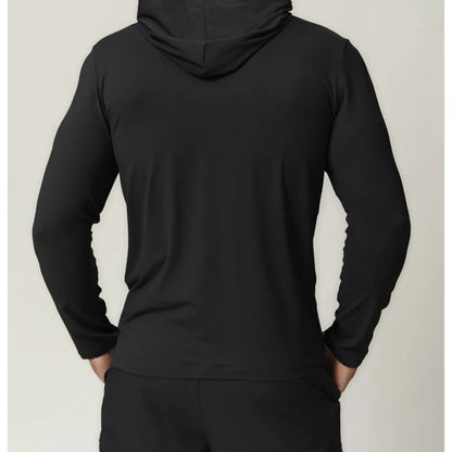 HAZAFIT RAPID Hooded Long Sleeve T - Shirt - Black