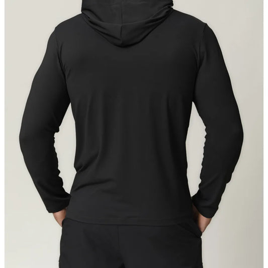 HAZAFIT RAPID Hooded Long Sleeve T - Shirt - Black