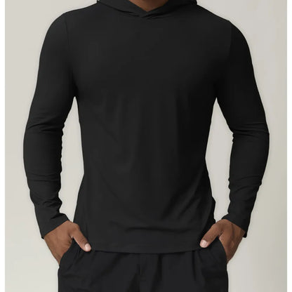 HAZAFIT RAPID Hooded Long Sleeve T - Shirt - Black