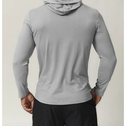 HAZAFIT RAPID Hooded Long Sleeve T - Shirt - Grey
