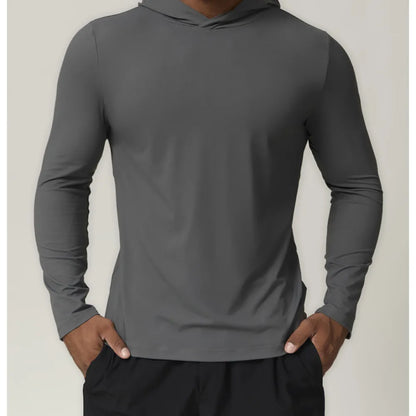 HAZAFIT RAPID Hooded Long Sleeve T - Shirt - Steel